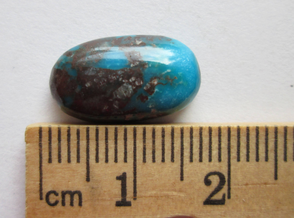 7.80 ct (17x9x5 mm) Natural High Grade Bisbee Turquoise Cabochon Gemst –  Blue Gold Turquoise