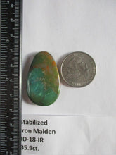 Load image into Gallery viewer, 35.9 ct. (37x23x5 mm) Stabilized Iron Maiden Turquoise Cabochon Gemstone, # JD 18