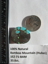 Load image into Gallery viewer, 33.0. (29x25x5 mm) 100% Natural Bamboo Mountain (Hubei) Turquoise Cabochon Gemstone, # 1EZ 71