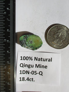 18.4 ct. (22x15x7 mm) 100% Natural Qingu Mine Turquoise Gemstone # 1DN 05
