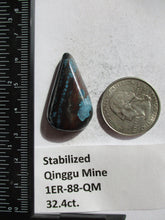 Load image into Gallery viewer, 32.4 ct. (33x19x7 mm (Discounted)) Natural Qinggu Mine (Hubei) Turquoise Cabochon, Gemstone, 1ER 88