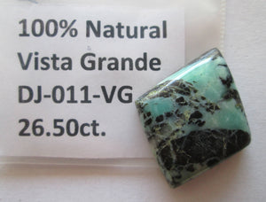 26.50 ct (30x25x6 mm) 100% Natural Vista Grande Variscite Cabochon Gemstone, # DJ 011