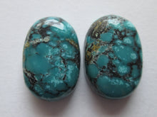 Load image into Gallery viewer, 35.90 cts (21x14x6.5 mm each) 100% Natural Qingu Mine Turquoise Pair Cabochon Gemstones DM 018