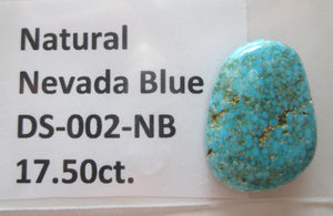 17.50 ct Natural Nevada Blue Spiderweb Turquoise, 23x16x5 mm, Cabochon Gemstone, # DS 002