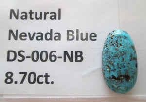 8.70 ct Natural Nevada Blue Turquoise, 20x10x5 mm, Cabochon Gemstone, # DS 006
