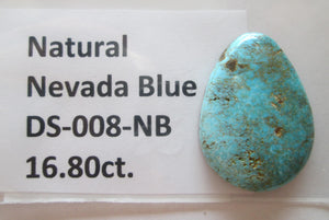 16.80 ct Natural Nevada Blue Turquoise, 26x19x4mm, Cabochon Gemstone, # DS 008