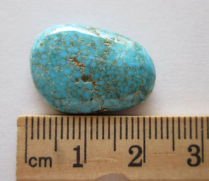 17.50 ct Natural Nevada Blue Spiderweb Turquoise, 23x16x5 mm, Cabochon Gemstone, # DS 002