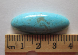 24.60 ct. (38x14x7 mm) Stabilized Kingman Turquoise Cabochon Gemstone, 1AK 006