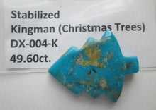 Load image into Gallery viewer, 49.60 ct (39x32x6.5 mm) Stabilized Kingman Turquoise Christmas Tree Cabochon Gemstone, # DX 004