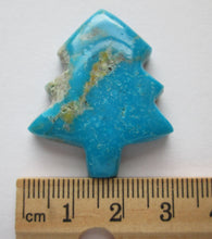 Load image into Gallery viewer, 49.30 ct (36x30x7 mm) Stabilized Kingman Turquoise Christmas Tree Cabochon Gemstone, # DX 010