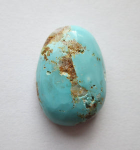 13.90 (19.5x14x6 mm) Natural Turquoise Mountain Cabochon Gemstone, # 1AS 095