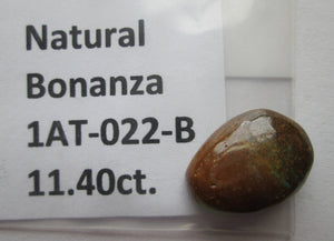 11.40 ct. (17x13x6 mm) Natural Bonanza Turquoise Cabochon Gemstone, # 1AT 022