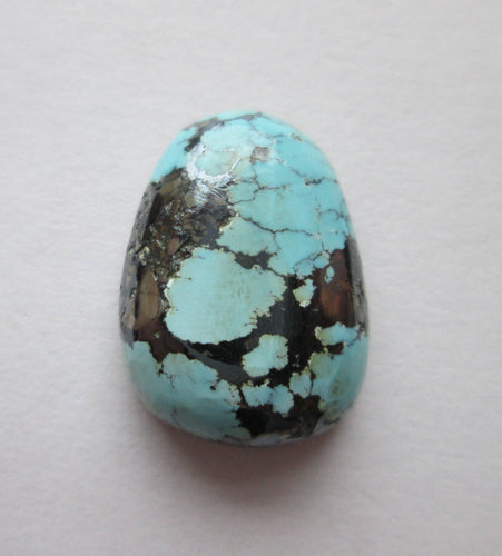 16.00 (17x12x6 mm) Natural Turquoise Mountain Cabochon Gemstone, # 1AS 065