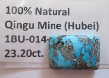 Load image into Gallery viewer, 23.20 ct. (24x11x5,5 mm) 100% Natural Qingu Mine, Hubei Turquoise Cabochon Gemstone, # 1BU 014