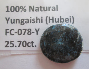 25.70 ct. (23.5x22.5.5 mm) 100% Natural  Yungaishi (Hubei) Turquoise Gemstone, # FC 078