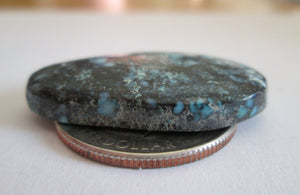 31.10 ct. (33x20x5 mm) 100% Natural Yungaishi (Hubei) Turquoise Gemstone, # FC 084