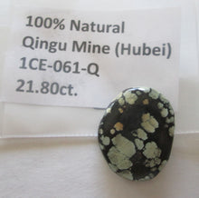 Load image into Gallery viewer, 21.80 ct. (26x21x5.5 mm)  100% Natural Qingu Mine, Hubei Turquoise Cabochon Gemstone, # 1CE 061