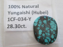 Load image into Gallery viewer, 28.30 ct. (27.5x22x4.5 mm) 100% Natural Yungaishi Web (Hubei) Turquoise Gemstone, # 1CF 034