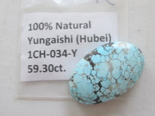 Load image into Gallery viewer, 59.30 ct. (38x24x8 mm) 100% Natural Yungaishi Web (Hubei) Turquoise Gemstone, # 1CH 034