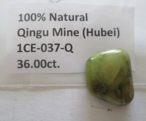 36.00 ct. (24x19x8 mm) 100% Natural Qingu Mine, Hubei Turquoise Cabochon Gemstone, # 1CE 037