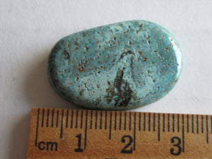 32.70 ct. (29x19x6 mm) 100% Natural Qingu Mine, Hubei Turquoise Cabochon Gemstone, # 1CK 034