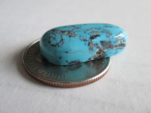 19.00 ct. (24x12x7 mm) 100% Natural Qingu Mine (Hubei) Turquoise Cabochon Gemstone, # 1CK 067