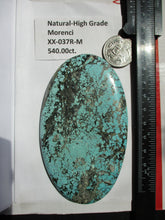 Load image into Gallery viewer, 540.0 ct (110x64.5x8 mm) Natural Morenci Turquoise Cabochon Gemstone # XX 037R