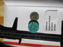 Load image into Gallery viewer, 39.0 ct. (28 round x 6.5 mm) Stabilized Kingman Turquoise Button  Cabochon Gemstone, BY 010