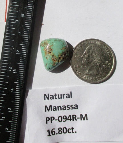 16.8 ct (17x15x7.5 mm)  Natural Manassa Turquoise Cabochon Gemstone, PP 094