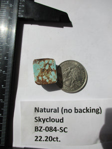 22.2 ct. (17.5x15x10.5 mm)  100% Natural Skycloud Web Turquoise Cabochon Gemstone, BZ 084