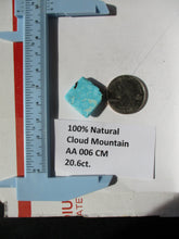 Load image into Gallery viewer, 20.6 ct. (19x19x5.5 (sides) 25x25 (tip-tip) mm) 100% Natural Web Cloud Mountain Turquoise  Cabochon, Gemstone, # AA 006