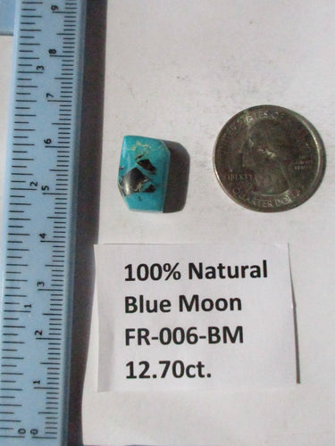 12.7 ct. (16x11x6.5 mm) 100% Natural Blue Moon Turquoise Cabochon Gemstone, # FR 006