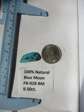 Load image into Gallery viewer, 9.5 ct. (25x11x4 mm) 100% Natural Blue Moon Turquoise Cabochon Gemstone, # FR 028