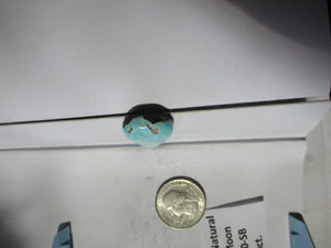 28.0 ct. (32x19x7 mm) 100% Natural Blue Moon Turquoise Cabochon Gemstone, # FR 050