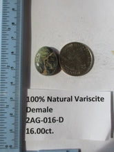 Load image into Gallery viewer, 16.0 ct. (21x17x6 mm) 100% Natural Damele Variscite Cabochon Gemstone, # 2AG 016 S
