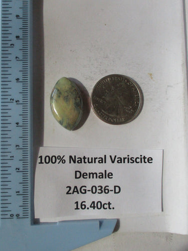 16.4 ct. (25x16x6 mm) 100% Natural Damele Variscite Cabochon Gemstone, # 2AG 036 S