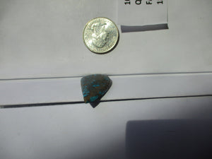 18.9 ct. (32x17x4 mm) 100% Natural Qingu Mine (Hubei) Turquoise "Half Heart" Cabochon, Gemstone, # FA 022