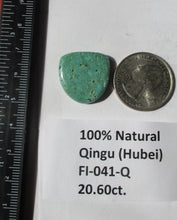 Load image into Gallery viewer, 20.6 ct. (21x21x5 mm)  100% Natural Qingu Mine (Hubei) Turquoise Cabochon, Gemstone, FI 041