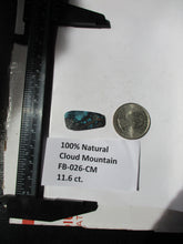 Load image into Gallery viewer, 11.6 ct. (25x12x4 mm) 100% Natural  Cloud Mountain Turquoise Cabochon, Gemstone, # FB 026