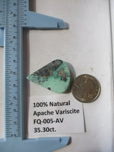 Load image into Gallery viewer, 35.3 ct. (36.5x28x6 mm) 100% Natural Apache Variscite Cabochon, Gemstone, # FQ 005