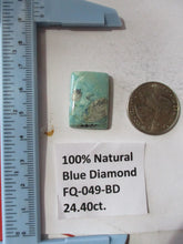 Load image into Gallery viewer, 24.4 ct. (25x17x5.5 mm) Natural Blue Diamond Turquoise, Cabochon Gemstone, # FQ 049