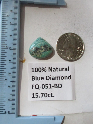 15.7 ct. (18x20x6 mm) Natural Blue Diamond Turquoise, Cabochon Gemstone, # FQ 051