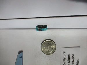 12.7 ct. (16x11x6.5 mm) 100% Natural Blue Moon Turquoise Cabochon Gemstone, # FR 006