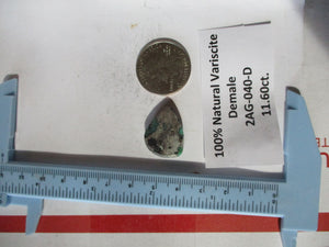 11.6 ct. (22x17x5 mm) 100% Natural Damele Variscite Cabochon Gemstone, # 2AG 040 S