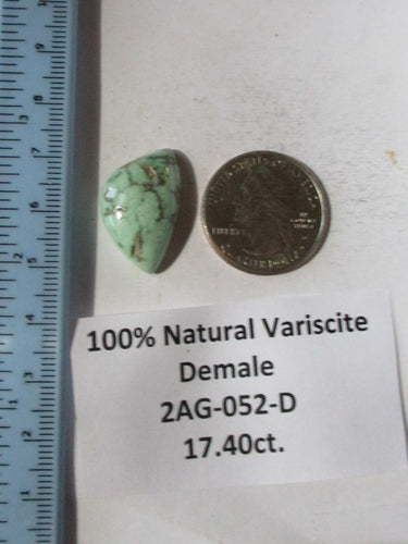 17.4 ct. (24x15x7 mm) 100% Natural Damele Variscite Cabochon Gemstone, # 2AG 052 S