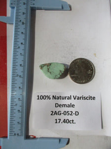 17.4 ct. (24x15x7 mm) 100% Natural Damele Variscite Cabochon Gemstone, # 2AG 052 S
