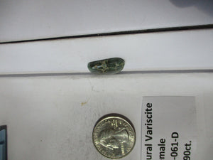 7.9 ct. (19x12x4 mm) 100% Natural Damele Variscite Cabochon Gemstone, # 2AG 061 S