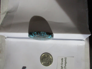 101.7 ct. (41x35x7 mm) 100% Natural High Grade Web Cloud Mountain (Yungaishi) Turquoise Cabochon Gemstone, GU 040