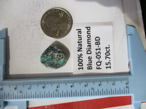 15.7 ct. (18x20x6 mm) Natural Blue Diamond Turquoise, Cabochon Gemstone, # FQ 051