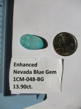 Load image into Gallery viewer, 13.9 ct (23x14x4.5 mm) Enhanced Nevada Blue Gem Turquoise, Cabochon Gemstone, # 1CM 048 s